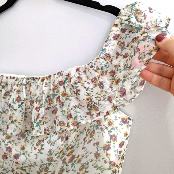 Lulu's | Off The Shoulder Floral Print Dress - Picture 4 of 9